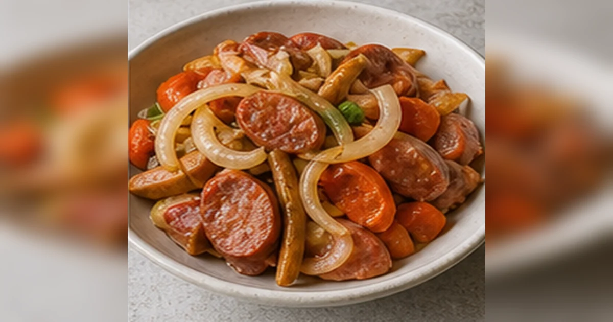 Salchicha huachana servido en una mesa de cocina peruana